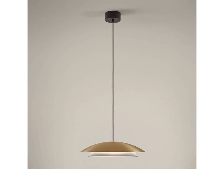 LEDS-C4 Hängelampe Noway Big, dimmbar, messing / gold, für Wohn- / Esszimmer, Metall, Modern
