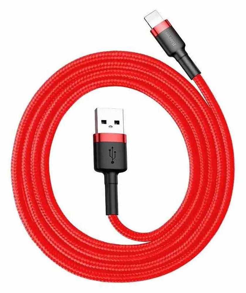 Baseus USB-A naar Lightning oplaadkabel, 0,5 meter, Rood