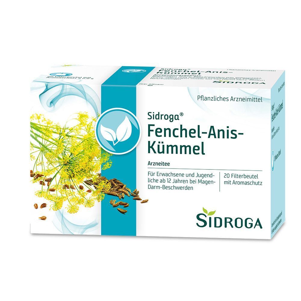 2x Sidroga Fenchel Anis Kümmel Tee Filterbeutel 2x20x2 g