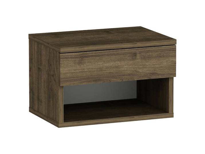Nachtschrank, Walnuss, 44.6x29x31.6 cm, Holzwerkstoff, Modern, MID.YOU
