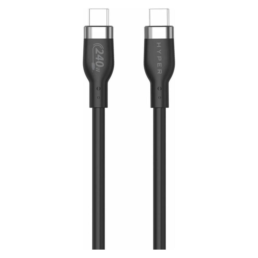 Targus 1M Silicone 240W USB-C Charging Cable - (1 m, USB 2.0, USB 3.2 Gen 1, 240 W) (HJ4001BKGL)