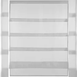 Bestlivings Bistrogardine Raffoptik mit Stangendurchzug "Sky" in 80x110 cm - Grau