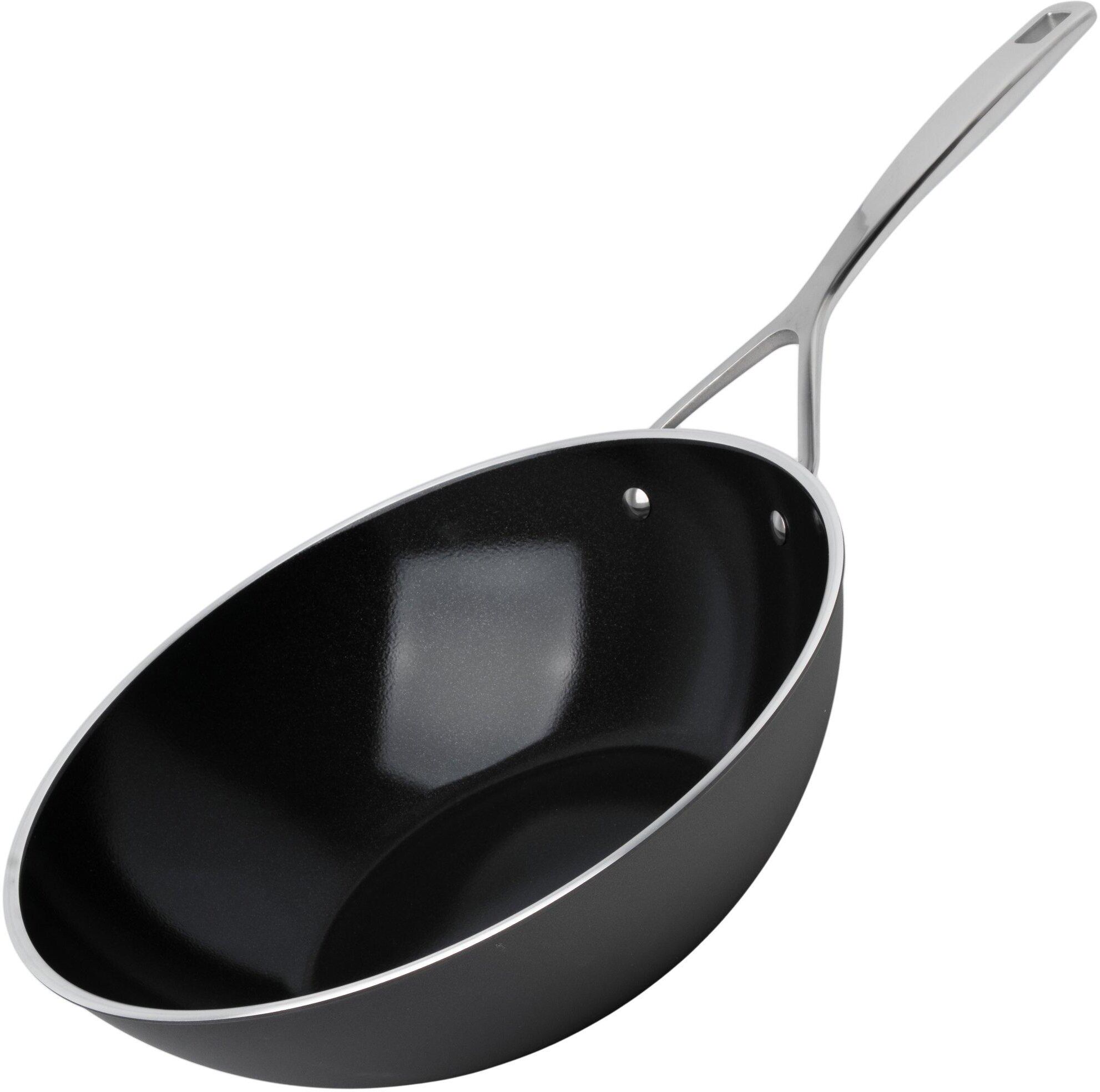 Demeyere Alu Pro 5 Ceraforce 1008007 wok con fondo piatto, 30 cm