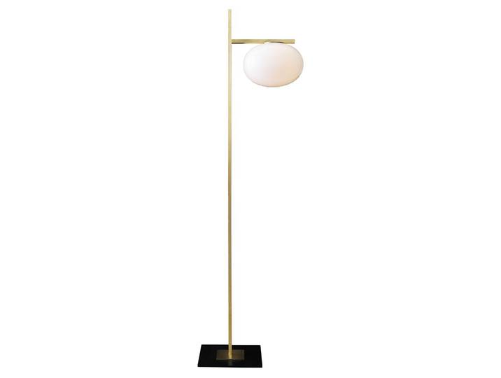 OLUCE lampadaire ALBA (1 bras - verre soufflé et laiton)