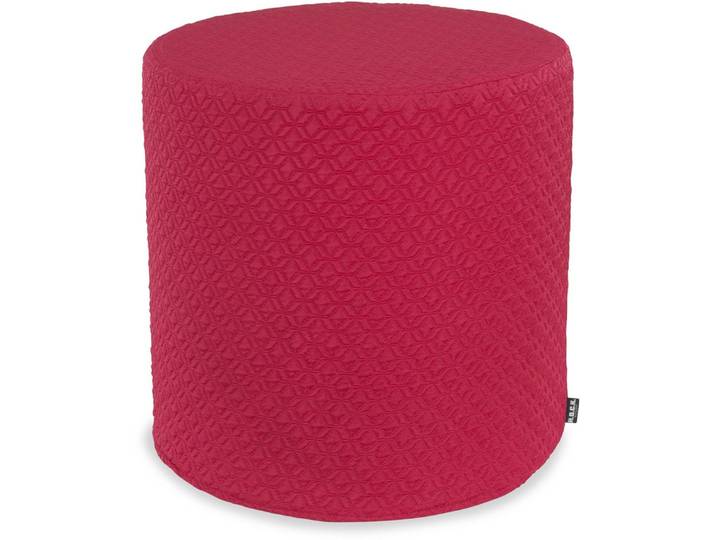 H.O.C.K. Sitzhocker H.O.C.K. Giulio Outdoor Hocker rund Pouf ø45x45cm himbeer, Hocker, Sitzhocker, Pouf Hocker, Barhocker - wetterfest, vielseitig