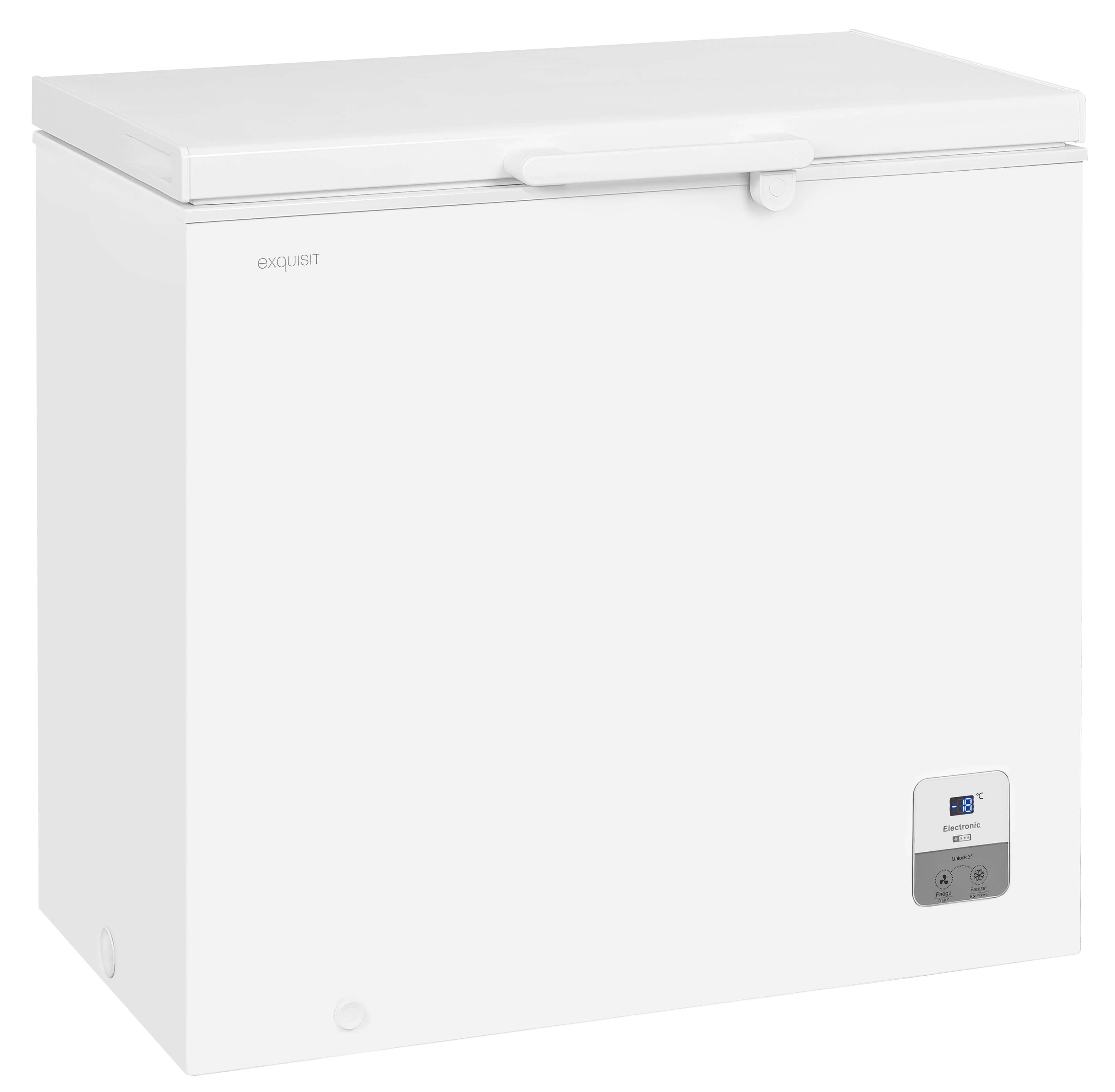 Exquisit GT200-HE-010E Tiefkühltruhe Freistehend 195 kWh Jahr NoFrost (Weiß) 811420301