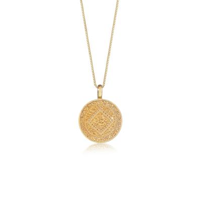 Lange Kette ELLI "Halskette Ornament Boho Chic 925 Sterling Silber" Gr. 60, gold, Halsketten, Damen, ohne Stein, Silber 925 (Sterlingsilber)