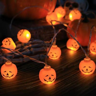 Youfap Market Trick Or Treat Halloween Light String With Pumpkin, Skull, Ghost Festival Party Lanterns pumpkin
