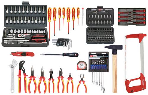 KS Tools 117.0195 Elektriker Werkzeug-Pilotenkoffer bestückt 195teilig