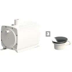 SFA SaniFloor Schmutzwasserhebeanlage 0051P für extraflache Duschtasse, Gesamthöhe 57 mm, weiß
