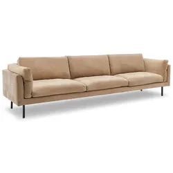 tommy m Sofa Ferrara Leder Grau Taupe