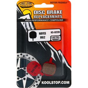 Kool-Stop Fahrrad-Bremsbeläge Hayes RE-D220, organisch, Bremsbacken für Scheibenbremsen, 1 Paar
