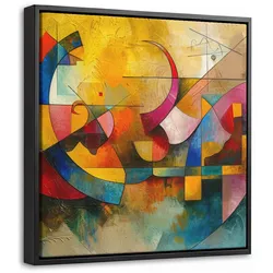 LEINWAND Bilder mit Rahmen - Kunst - Abstrakt - Modern - 20x20