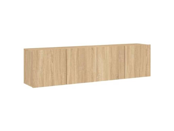 KGFHERENB 2er-Set TV-Wandschränke Sonoma-Eiche 80x30x41 cm Platzsparende Hängeboards fürs Wohnzimmer schaffen mehr Bodenfläche und strukturieren Receiver sowie Zubehör sauber.