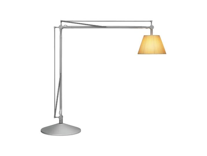 Flos - Lampadaire Superarchimoon - Gris - Tissu - Designer Philippe Starck
