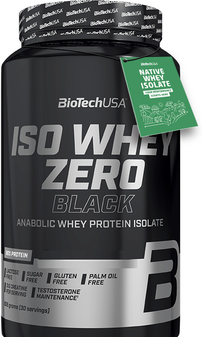 BiotechUSA Iso Whey Zero Schwarz 908gr Erdbeere