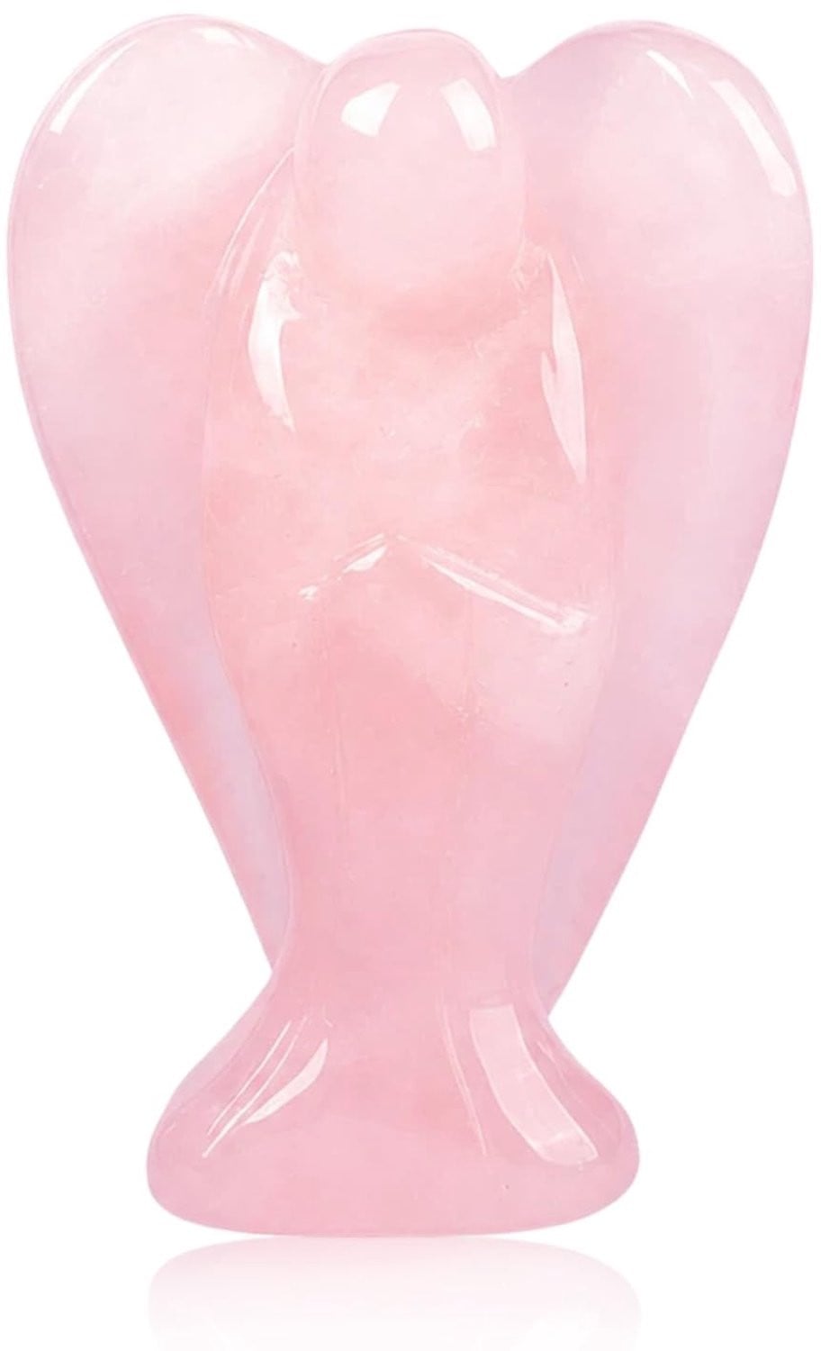 Rozenkwarts Crystal Angel beschermengel beeldje - 10 cm