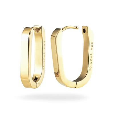 Paar Creolen COPENHAGEN STUDIOS "Schmuck Geschenk Edelstahl Ohrring Hoop", gold (gelbgoldfarben), Ohrringe, Damen, Edelstahl
