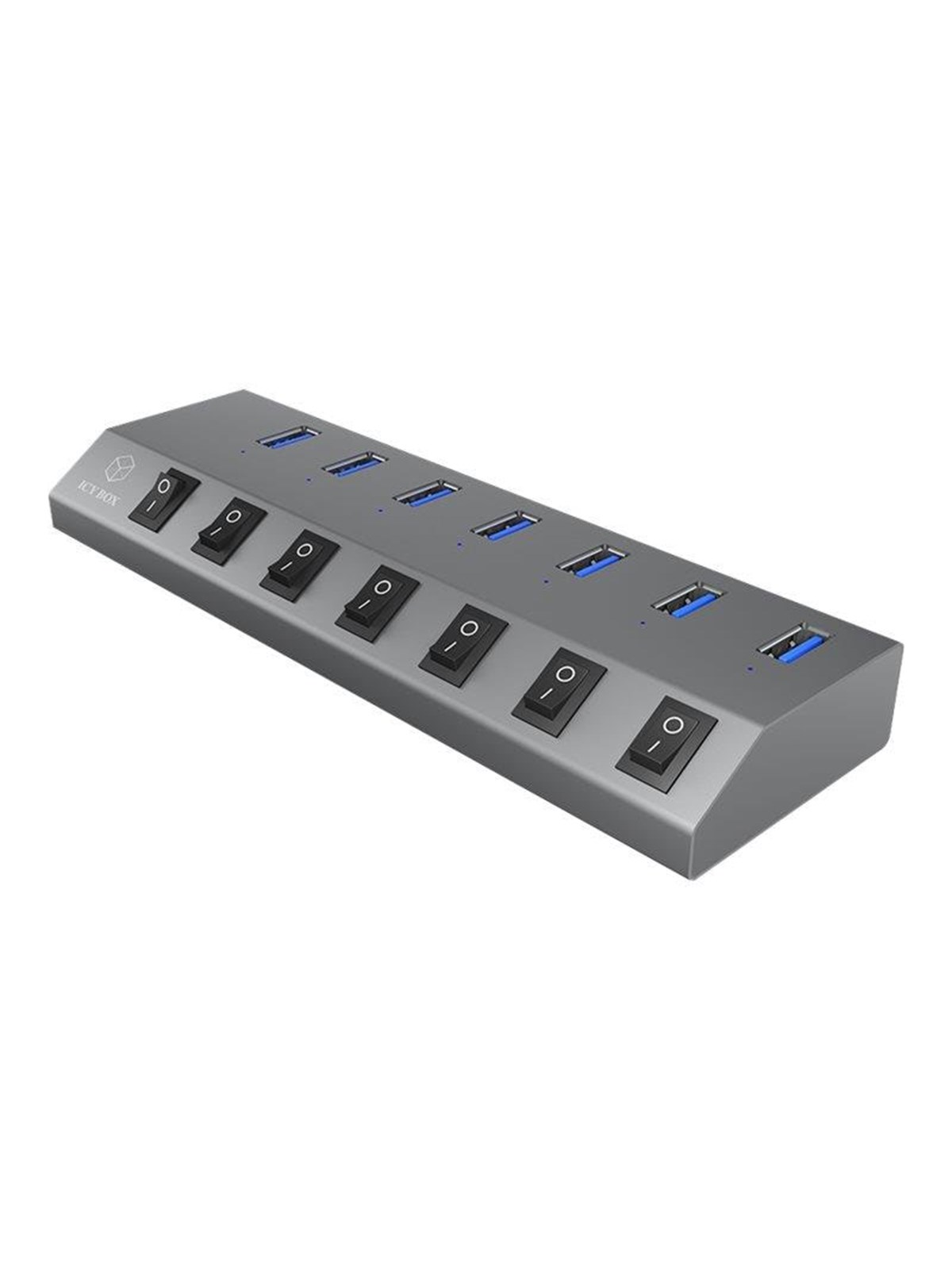 RaidSonic ICY BOX USB-Hubs - USB 3.2 - 7 - Grau