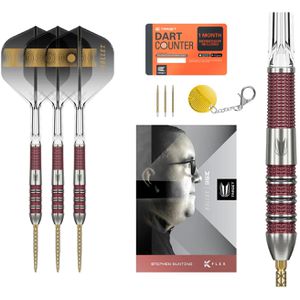 Target-Darts Dartpfeile Stephen Bunting 95K Swiss Point, mit wechselbarer Metallspitze, 22 g, 3 Stück