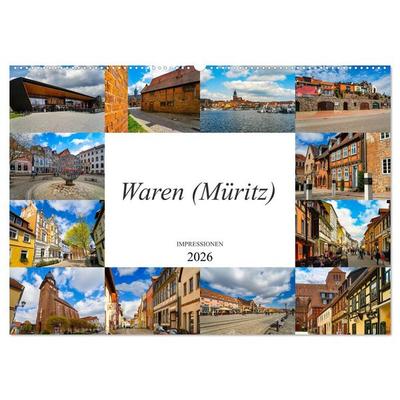 Waren Müritz Impressionen (Wandkalender 2026 DIN A2 quer), CALVENDO Monatskalender