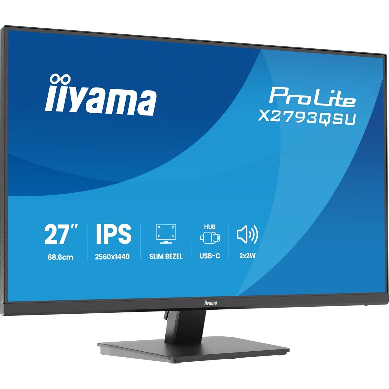 27" (68,58cm) iiyama ProLite X2793QSU-B1 schwarz 2560x1440 1x DisplayPort 1.2 / 1xHDMI 1.4