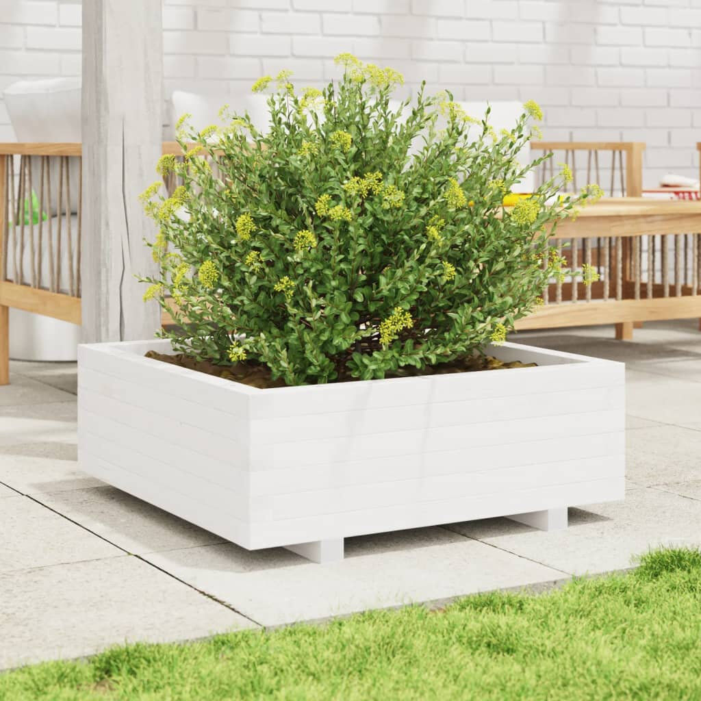 Brayden Studio Bhavika Planter Box White 10.43" H x 27.56" W x 27.56" D