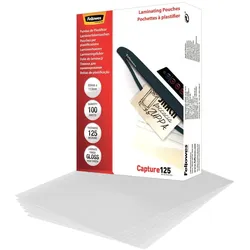 Fellowes Laminierfolien glänzend 8,3 x 11,3 cm  125 mikron