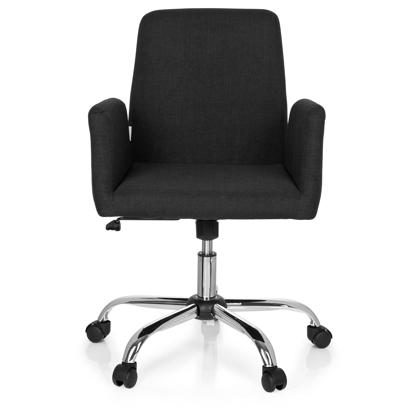 hjh OFFICE Home Office Bürostuhl FLOW Stoff mit Armlehnen