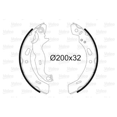 VALEO Bremsbackensatz 564139 Hinterachse für Ford ASIA & OCEANIA