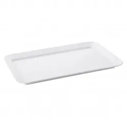 Giganplast Rechteckige Kunststoffschale 53x24 cm Weißer Kunststoff-Lebensmittelbehälter