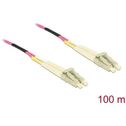DELOCK LWL Kabel LC Duplex zu LC Duplex Multimode OM4 100 m