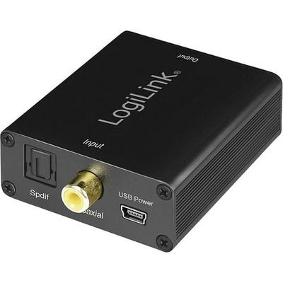 LogiLink CA0101 Toslink / Cinch / Klinke Audio Adapter [1x Toslink-Buchse (ODT), Cinch-Buchse - 1x Cinch-Buchse, Cinch-Buchse, Klinkenbuchse 3.5 mm]