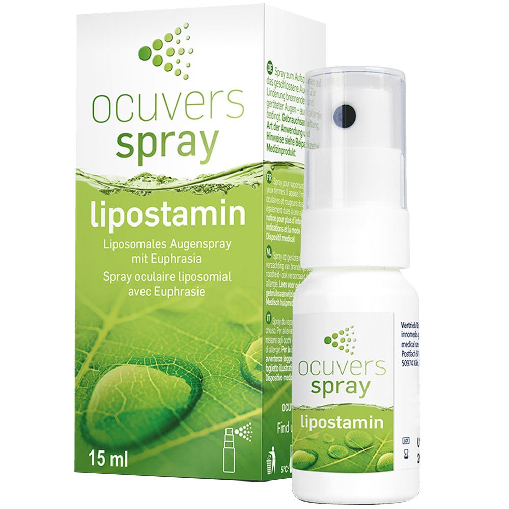 Ocuvers spray lipostamin Augenspray mit Euphrasia 15 ml Spray