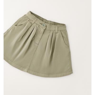 Minirock IDO "BABY GIRL SKIRT", Mädchen, Gr. 128, grün (army grün), 98% Baumwolle, 2% Elasthan, Röcke Minirock