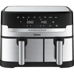 Tefal® Dual Easy Fry & Grill EY905D Heißluftfritteuse edelstahl/schwarz