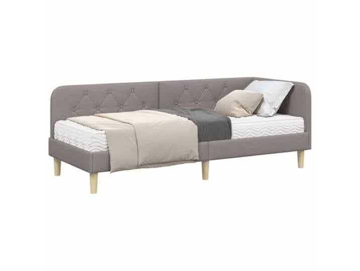 KTHLBRH Eckbett Maulwurf 80 x 200 cm Stoff Fester Lattenrost, Schaumstoffmatratze inklusive, platzsparendes L-Design, einfache Wartung