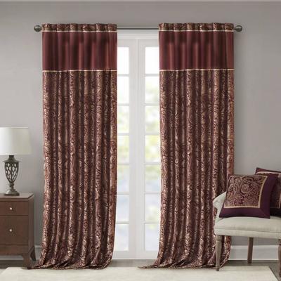 Madison Park Aubrey Jacquard Curtain Panel Pair