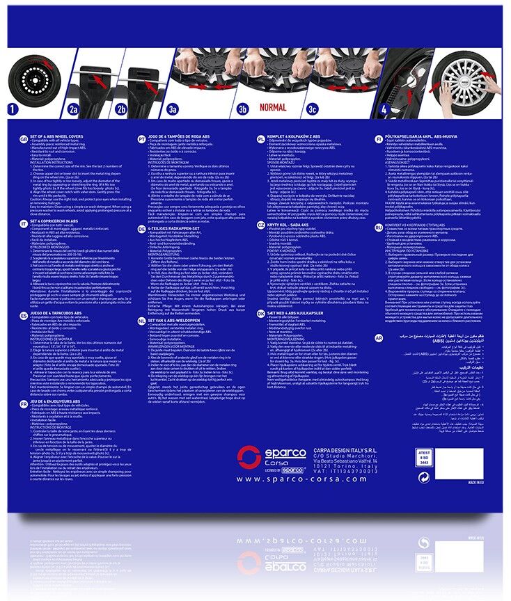 SPARCO SPC1696SVBK Wheel covers
