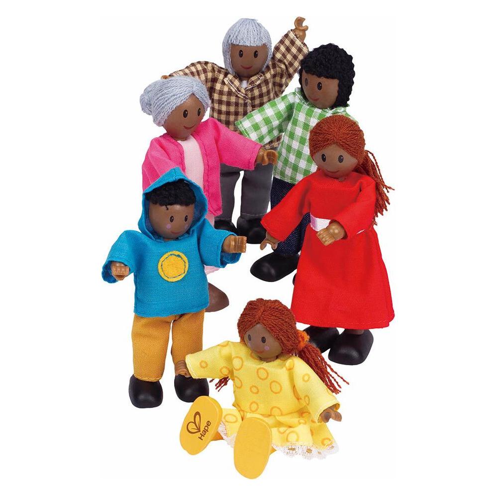 Hape Puppenfamilie dunkle Hautfarbe (E3501)
