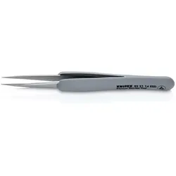 KNIPEX Präzisionspinzette mit gummiertem Griff ESD gummierter Griff 130 mm - 922114ESD