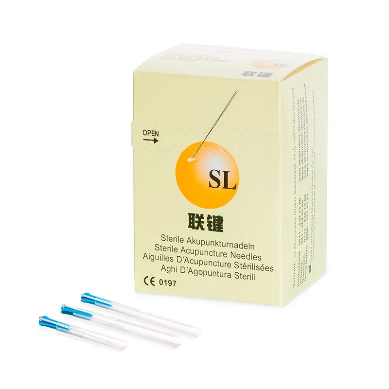 SL Akupunktur GmbH SL-Akupunkturnadeln Silberwendelgriff mit Führrohr (100 Stück) 0,30 x 40 mm 62