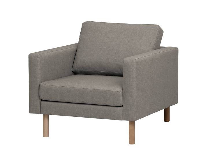 Sessel Thegra Grau/Silber Flachgewebe 85 x 80 x 87cm