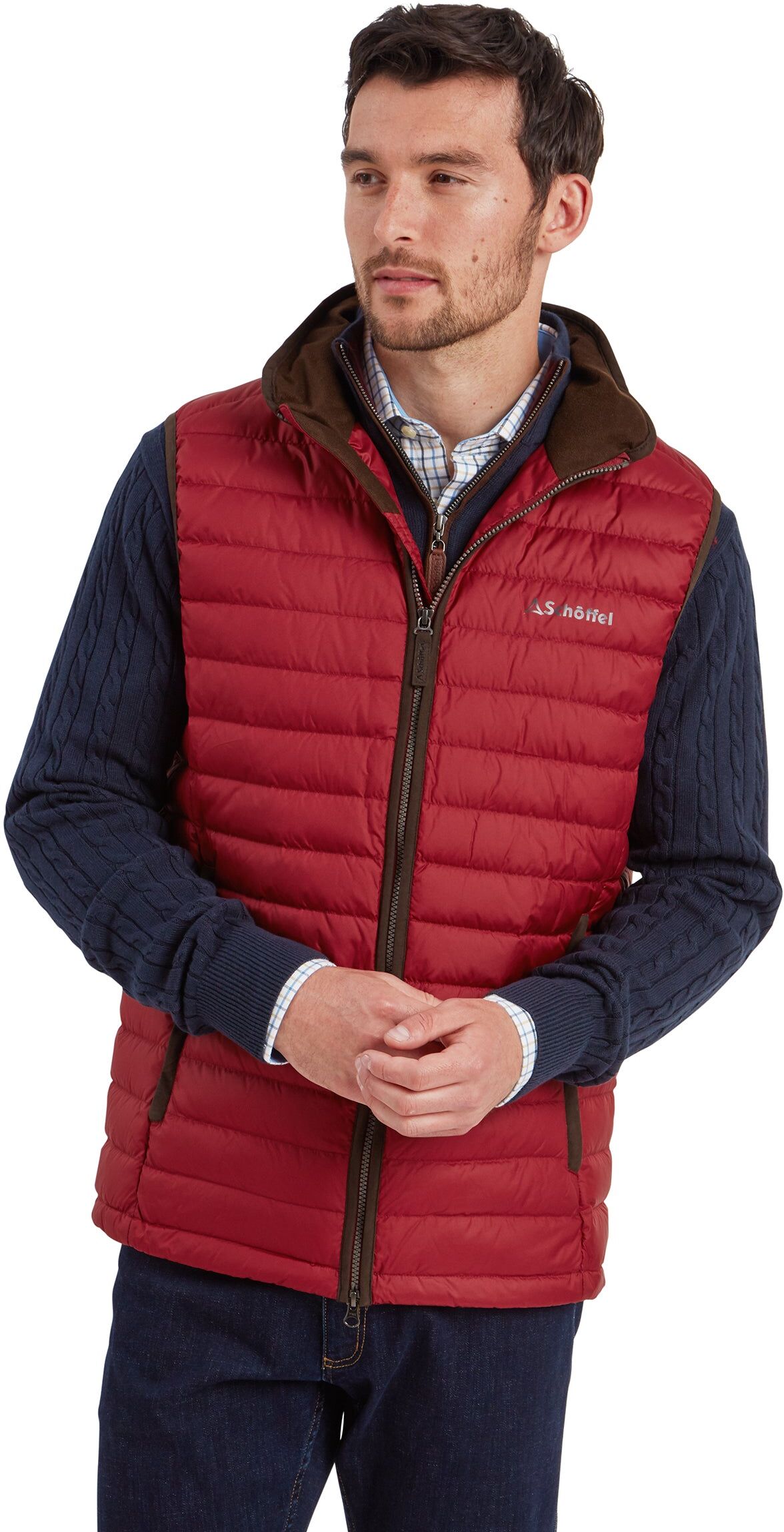 Schöffel Country Bowden Down Gilet - Red - Size 46 - Men