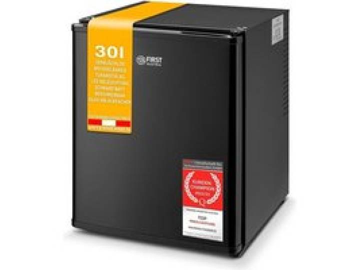 TZS First Austria - Mini réfrigérateur 30L complètement silencieux - Minibar pour camping bureau chambre & hôtel - Noir mat