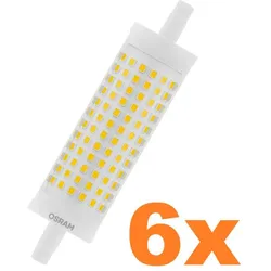 6er Sparpack OSRAM Leistungsstarke R7s LED Lampe 118 mm 17,5W wie 150W warmweißes Licht