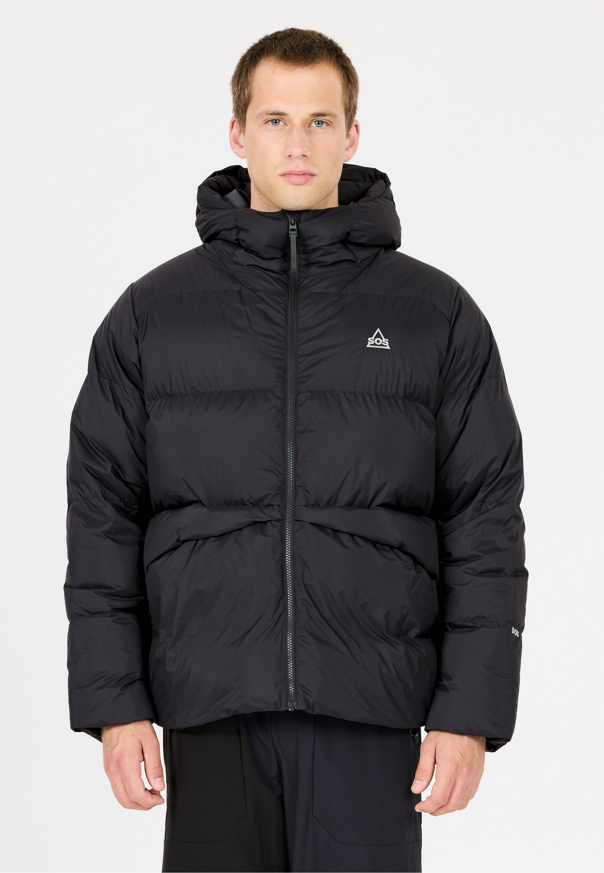 Outdoorjacke SOS "Makemake", Herren, Gr. XL, schwarz (dunkelgrün), 100% Polyamid, unifarben, normal, ohne Ausschnitt, Jacken Outdoorjacke, mit DWR-Behandlung