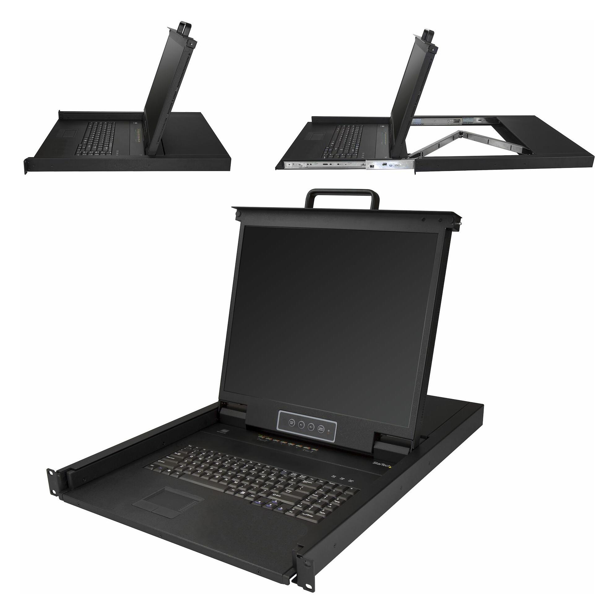 StarTech 8-Port Rackmount KVM Console for Server (RKCONS1908K)