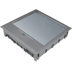 Hager Versorgungseinheit, Q12, 244x244mm, für 12mm Bodenbelag, Polyamid, eisengr