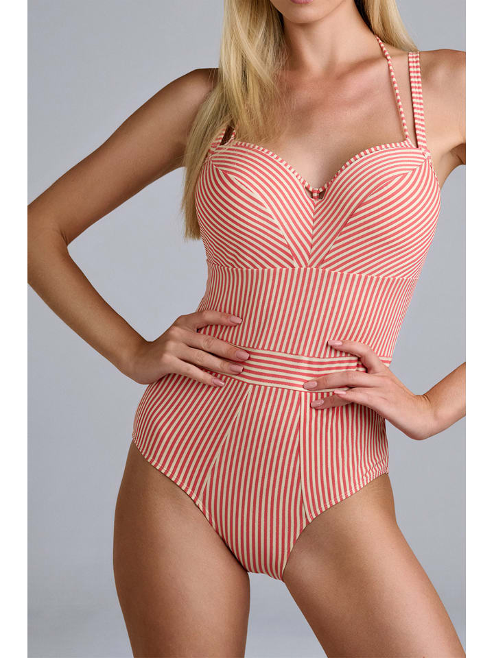 Marlies Dekkers Badeanzug "Holi vintage" in Pink/ Creme - 80D